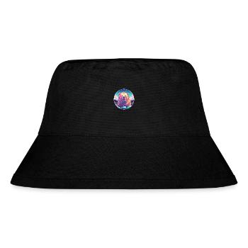 Bär Aquarell Karikatur Kawaii Haustier Tier Bunt - Stanley/Stella recycelter Bucket Hat - Schwarz - Vorne