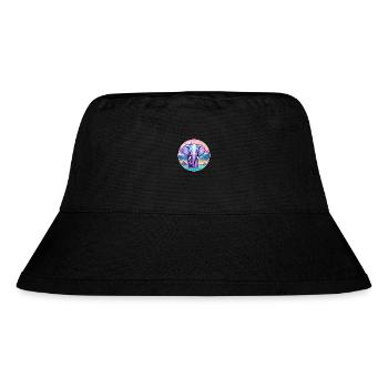 Elefant Aquarell Karikatur Kawaii Haustier Tier Colo - Stanley/Stella recycelter Bucket Hat - Schwarz - Vorne