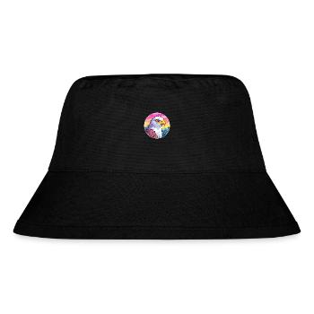 Hawk Watercolor Cartoon Kawaii Pet Animal Colorful - Stanley/Stella Recycled Bucket Hat - black - Front