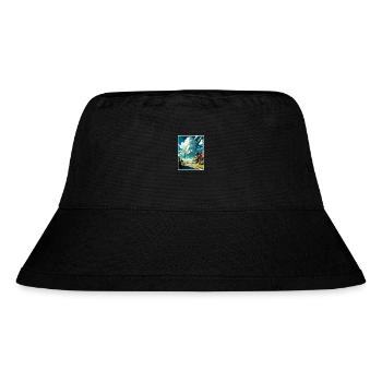 New Romney England Kent Vintage Reiseposter WPA - Stanley/Stella recycelter Bucket Hat - Schwarz - Vorne