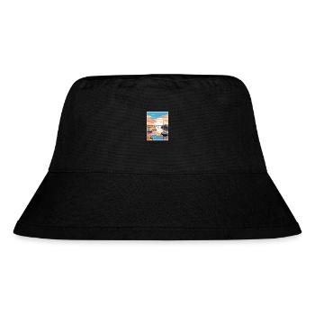 Poole Harbour England Vintage Reiseposter WPA - Stanley/Stella recycelter Bucket Hat - Schwarz - Vorne