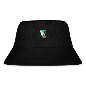 Cheddar Gorge England Vintage Reiseposter WPA - Stanley/Stella recycelter Bucket Hat - Schwarz - Vorne