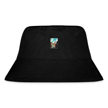 Leeds England Yorkshire Vintage Reiseposter WPA - Stanley/Stella recycelter Bucket Hat - Schwarz - Vorne