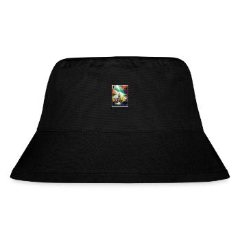 Chichester England Deko Vintage Reiseposter WPA - Stanley/Stella recycelter Bucket Hat - Schwarz - Vorne