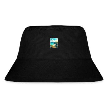 Cornwall Dekoration Vintage Reiseposter Souvenir - Stanley/Stella recycelter Bucket Hat - Schwarz - Vorne
