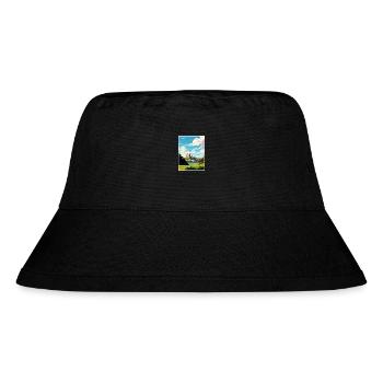 Cardiff Castle Wales Vintage Reiseposter WPA Kunst - Stanley/Stella recycelter Bucket Hat - Schwarz - Vorne