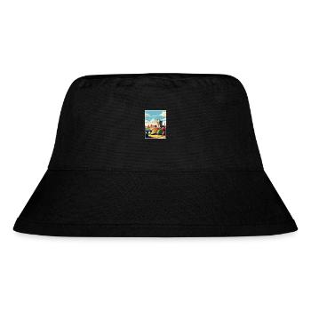 Cardiff Castle Wales Vintage Reiseposter WPA Kunst - Stanley/Stella recycelter Bucket Hat - Schwarz - Vorne