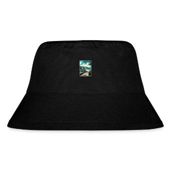 Lyme Regis England Vintage Travel Poster Souvenir - Stanley/Stella Recycled Bucket Hat - black - Front