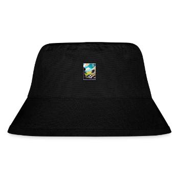 Malham Cove England Vintage Reiseposter Souvenir - Stanley/Stella recycelter Bucket Hat - Schwarz - Vorne