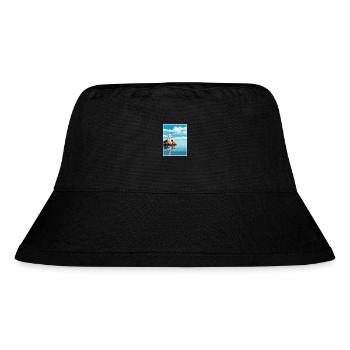 The Needles England Vintage Reiseposter Souvenir - Stanley/Stella recycelter Bucket Hat - Schwarz - Vorne