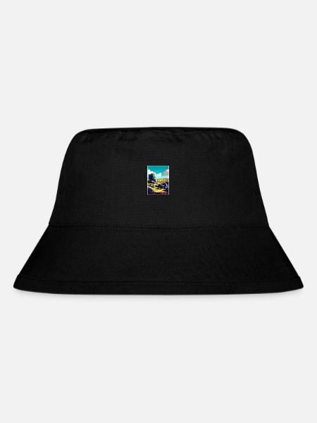 Bodmin Moor England Vintage Reiseposter Souvenir - Stanley/Stella recycelter Bucket Hat - Schwarz