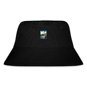Newquay England Vintage Reiseposter WPA Souvenir - Stanley/Stella recycelter Bucket Hat - Schwarz - Vorne