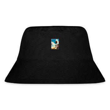 Santa Monica California Vintage Travel Poster WPA - Stanley/Stella Recycled Bucket Hat - black - Front