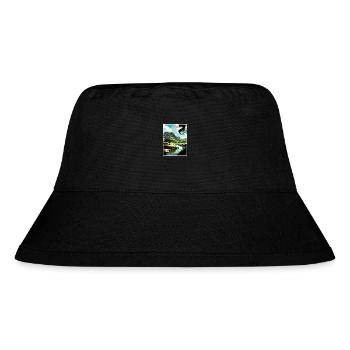 Malibu Creek Kalifornien Vintage Reiseposter WPA - Stanley/Stella recycelter Bucket Hat - Schwarz - Vorne