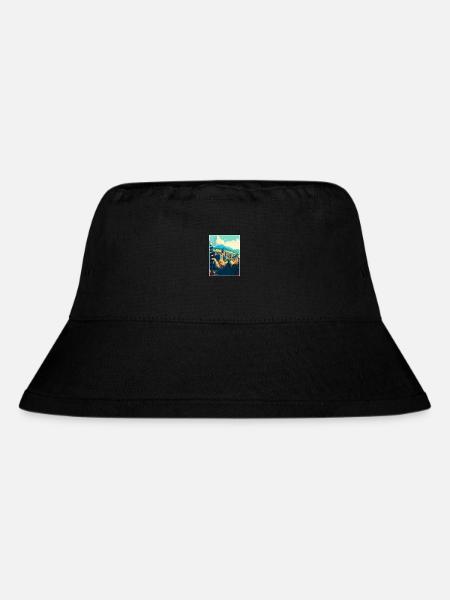 Asheville North Carolina Vintage Reiseposter WPA - Stanley/Stella recycelter Bucket Hat - Schwarz