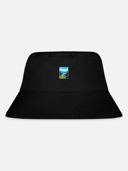 Jasper National Park Kanada Vintage Reiseposter - Stanley/Stella recycelter Bucket Hat - Schwarz