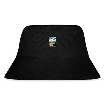 Cooperstown New York State Vintage Travel Poster - Stanley/Stella Recycled Bucket Hat - black - Front