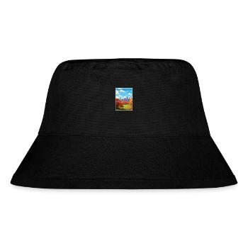Central Park New York State Vintage-Reiseposter - Stanley/Stella recycelter Bucket Hat - Schwarz - Vorne