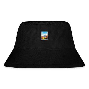 Central Park New York State Vintage-Reiseposter - Stanley/Stella recycelter Bucket Hat - Schwarz - Vorne