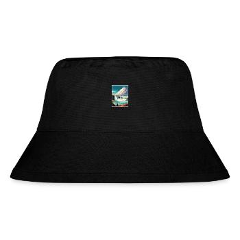 Niagara Falls New York State Vintage-Reiseposter - Stanley/Stella recycelter Bucket Hat - Schwarz - Vorne