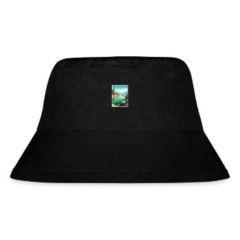 Sand Harbor State Park Nevada Reiseposter - Stanley/Stella recycelter Bucket Hat - Schwarz - Vorne