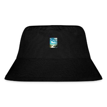 Lovers Key State Park Florida Travel Poster - Stanley/Stella Recycled Bucket Hat - black - Front