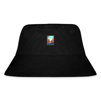 Philadelphia Pennsylvania Vintage Travel Poster - Stanley/Stella Recycled Bucket Hat - black - Front