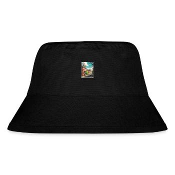 West Chester Pennsylvania Vintage Reiseposter - Stanley/Stella recycelter Bucket Hat - Schwarz - Vorne