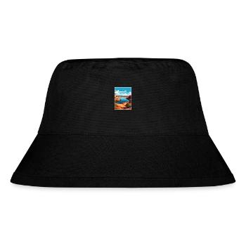 Possum Kingdom Lake Texas Vintage Travel Poster - Stanley/Stella Recycled Bucket Hat - black - Front