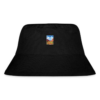 Capitol Reef National Park Vintage Reiseposter - Stanley/Stella recycelter Bucket Hat - Schwarz - Vorne