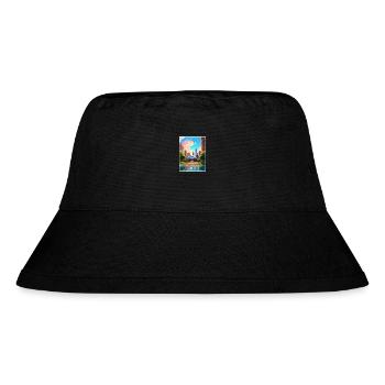 Chicago Illinois Millennium Park Reiseplakat - Stanley/Stella recycelter Bucket Hat - Schwarz - Vorne