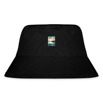 Pearl Harbor Hawaii Vintage Reiseposter Souvenir - Stanley/Stella recycelter Bucket Hat - Schwarz - Vorne