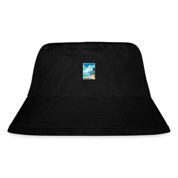 Miami Beach Florida Vintage Travel Poster Souvenir - Stanley/Stella Recycled Bucket Hat - black - Front