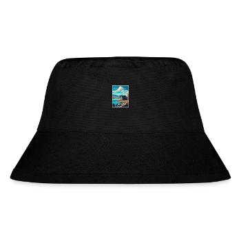 Lake Tekapo Neuseeland Vintage Reiseposter WPA - Stanley/Stella recycelter Bucket Hat - Schwarz - Vorne