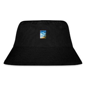 Gold Coast Australia Deco Vintage Travel Poster - Stanley/Stella Recycled Bucket Hat - black - Front