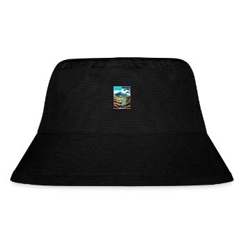 Egmont Nationalpark Neuseeland Reiseposter - Stanley/Stella recycelter Bucket Hat - Schwarz - Vorne