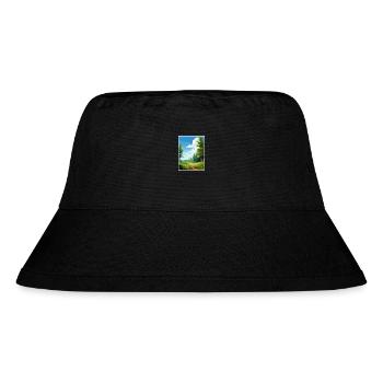 Kaitoke Regional Park Neuseeland Reiseposter - Stanley/Stella recycelter Bucket Hat - Schwarz - Vorne