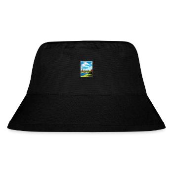 Adelaide Australien Vintage Reiseposter Souvenir - Stanley/Stella recycelter Bucket Hat - Schwarz - Vorne