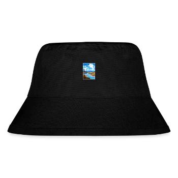Te Puia New Zealand Vintage Travel Poster Souvenir - Stanley/Stella Recycled Bucket Hat - black - Front
