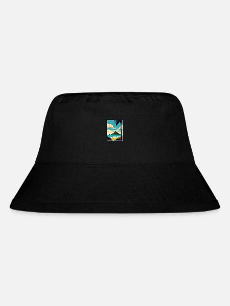 Tauranga New Zealand Vintage Travel Poster WPA Art - Stanley/Stella Recycled Bucket Hat - black