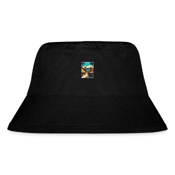 Sayulita Dekoration Mexiko Vintage Reise Poster - Stanley/Stella recycelter Bucket Hat - Schwarz - Vorne