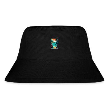 Trinidad And Tobago Caribbean Travel Poster - Stanley/Stella Recycled Bucket Hat - black - Front