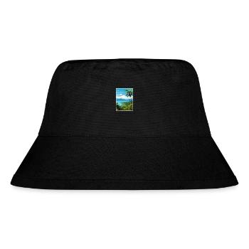 Nicoya Halbinsel Costa Rica Vintage Reiseposter - Stanley/Stella recycelter Bucket Hat - Schwarz - Vorne