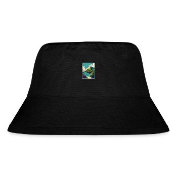 Dominica Caribbean Vintage Travel Poster Souvenir - Stanley/Stella Recycled Bucket Hat - black - Front