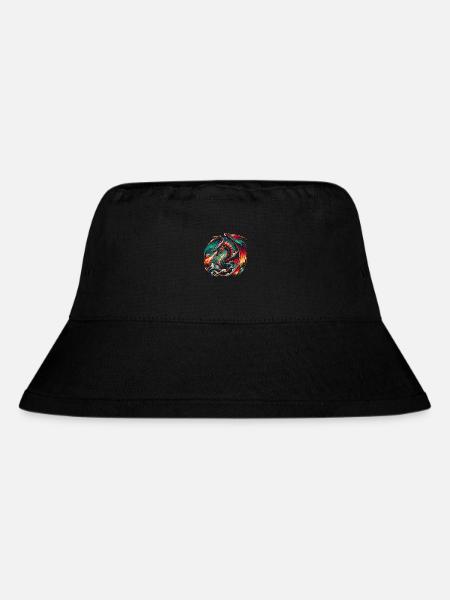 Infernalische Drachenspirale - Stanley/Stella recycelter Bucket Hat - Schwarz