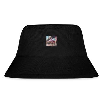 Flamingo Walk - Stanley/Stella recycelter Bucket Hat - Schwarz - Vorne