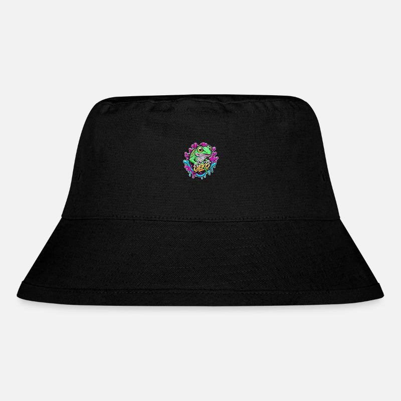 gecko - Stanley/Stella Recycled Bucket Hat - black