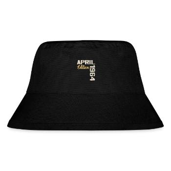 Geschenk zum 60-jährigen Jubiläum April 1964 - Stanley/Stella recycelter Bucket Hat - Schwarz - Vorne