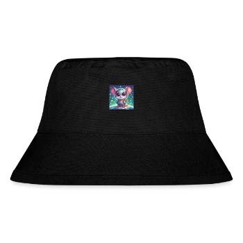 Space mouse in spacesuit on the moon - Stanley/Stella Recycled Bucket Hat - black - Front