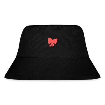 Schleife rot Symbol - Stanley/Stella recycelter Bucket Hat - Schwarz - Vorne